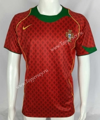 Retro Version 2004 World Cup Portugal Home Red Thailand Soccer Jersey AAA-503