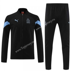 2022-2023 Olympique Marseille Black Thailand Soccer Jacket Uniform-4627