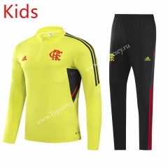 2022-2023 Flamengo Yellow Kids/Youth Soccer Tracksuit-GDP