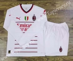 2022-2023 AC Milan Away White LS Soccer Uniform-709