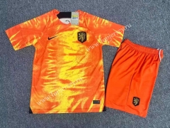 2022-2023 Netherlands Home Orange Soccer Uniform-6748
