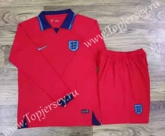 2022-2023 England Away Red LS Soccer Uniform-709