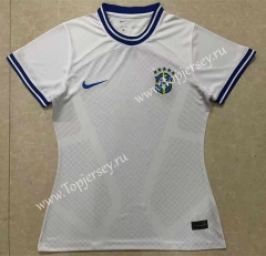 2022-2023 Brazil Away Whte Thailand Women Soccer Jersey AAA-6149