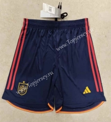 2022-2023 Spain Home Royal Blue Thailand Soccer Shorts-2886