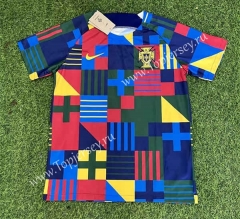 2022-2023 Portugal Red&Blue Thailand Soccer Training Jersey -503