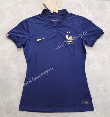 2022-2023 France Home Royal Blue Women Thailand Soccer Jersey AAA