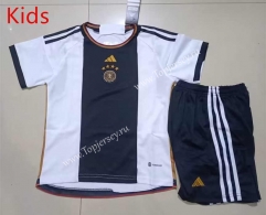 2022-2023 Germany Home White Kids/Youth Soccer Uniform-507