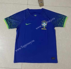 (S-3XL) 2022-2023 Brazil Away Blue Thailand Soccer Jersey AAA-818
