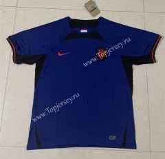 (S-4XL) 2022-2023 Netherlands Away Dark Blue Thailand Soccer Jersey AAA-818