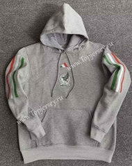 2022-2023 Mexico Light Gray Thailand Soccer Tracksuit Top With Hat-LH