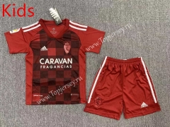 2022-2023 Real Zaragoza 2nd Away Red Kids/Youth Soccer Uniform-3162