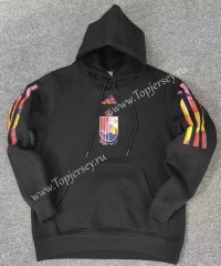 2022-2023 Belgium Black Thailand Soccer Tracksuit Top With Hat-LH