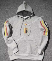 2022-2023 Belgium Light Gray Thailand Soccer Tracksuit Top With Hat-LH
