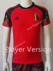 Player Version 2022-2023 Belgium Home Red Thailand Soccer Jersey AAA-807