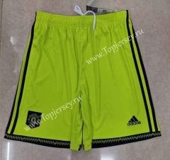 2022-2023 Manchester United 2nd Away Fluorescent Green Thailand Soccer Shorts-5805