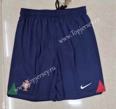 2022-2023 Portugal Away Royal Blue Thailand Soccer Shorts-5805