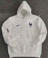 2022-2023 France White Thailand Soccer Tracksuit Top With Hat-LH