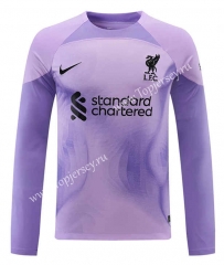 2022-2023 Liverpool Goalkeeper Purple LS Thailand Soccer Jersey-418
