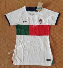 2022-2023 Portugal Away White Women Thailand Soccer Jersey AAA-708