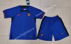2022-2023 Netherlands Away Blue Soccer Uniform-718