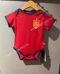 2022-2023 Spain Home Red Baby Soccer Uniform