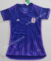 2022-2023 Argentina Away Purple Women Thailand Soccer Jersey AAA-708