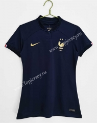2022-2023 France Home Royal Blue Women Thailand Soccer Jersey AAA-C1046