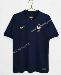 (S-4XL) 2022-2023 France Home Royal Blue Thailand Soccer Jersey AAA-C1046