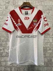 2022-2023 World Cup Tonga Away White Thailand Rugby Shirt