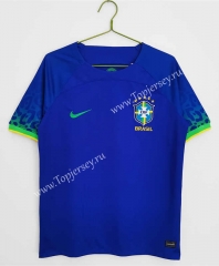 2022-2023 World Cup Brazil Away Blue Thailand Soccer Jersey AAA-C1046