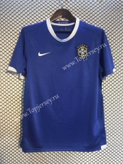 Retro Version 2006 World Cup Brazil Away Blue Thailand Soccer Jersey AAA-2669