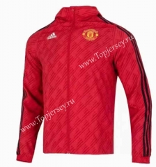 2022-2023 Manchester United Red Trench Coat With Hat-4691