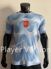 Player Version 2022-2023 World Cup Spain Away Blue Thailand Soccer Jersey AAA-4691