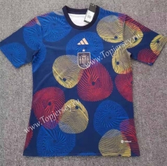 2022-2023 Spain Red&Yellow&Blue Thailand Soccer Training Jersey-2282