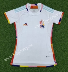 2022-2023 Belgium Away White Thailand Women Soccer Jersey AAA