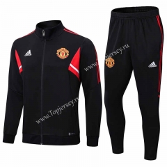 2022-2023 Manchester United Black Thailand Soccer Jacket Uniform -411