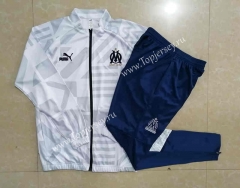 2022-2023 Olympique Marseille White Thailand Soccer Jacket Uniform-815