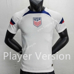 Player Version 2022-2023 World Cup USA Home White Thailand Soccer Jersey AAA-888