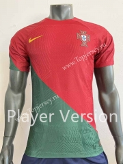 Player Version 2022-2023 Portugal Home Red&Green Thailand Soccer Jersey AAA-518