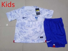 2022-2023 France Away White Kids/Youth Soccer Uniform-507