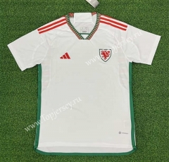 ( S-4XL ) 2022-2023 Wales Away White Thailand Soccer Jersey AAA-403