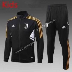 2022-2023 Juventus Black Kids/Youth Soccer Jacket Uniform-815