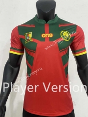 Player Version 2022-2023 Cameroon Red Thailand Soccer Jersey AAA-SJ