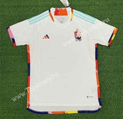 (S-4XL) 2022-2023 Belgium Away White Thailand Soccer Jersey AAA-403