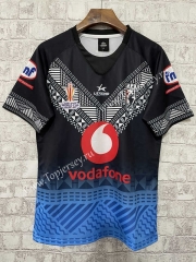 2022-2023 Fiji Away Black&Blue Rugby Shirt