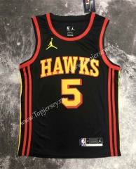 Jordan Atlanta Hawks Black #5 NBA Jersey-311