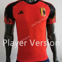 Player Version 2022-2023 Belgium Home Red Thailand Soccer Jersey AAA-518