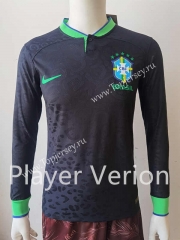 Player Version 2022-2023 Special Version Brazil Black LS Thailand Soccer Jersey AAA-807