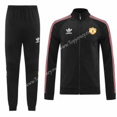2022-2023 Manchester United Black Thailand Soccer Jacket Uniform-LH
