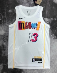 2022-2023 City Edition Miami Heat White #13 NBA Jersey-311